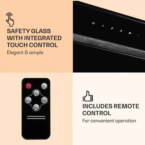 Klarstein Remy - Cappa A Soffitto, 90 Cm, 619 M³/h, 230 W, 3 Livelli, Telecomando - immagine 5