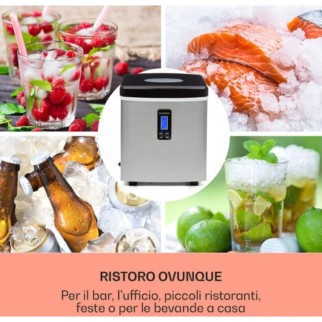 Klarstein Mr. Black-Frost Macchina Del Ghiaccio 150W Nera - immagine 3