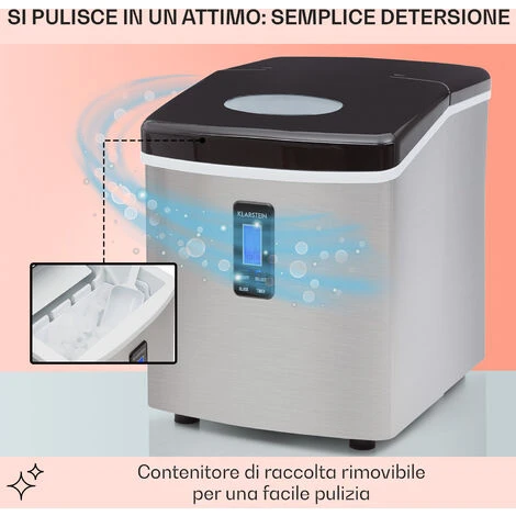Klarstein Mr. Black-Frost Macchina Del Ghiaccio 150W Nera - immagine 5