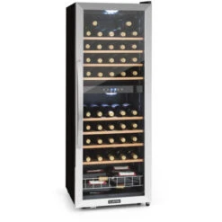 Klarstein Vinamour 54 Duo - Frigorifero Per Vini, 2 Zone, 148 Litri, 54 Bottiglie, Display Touch