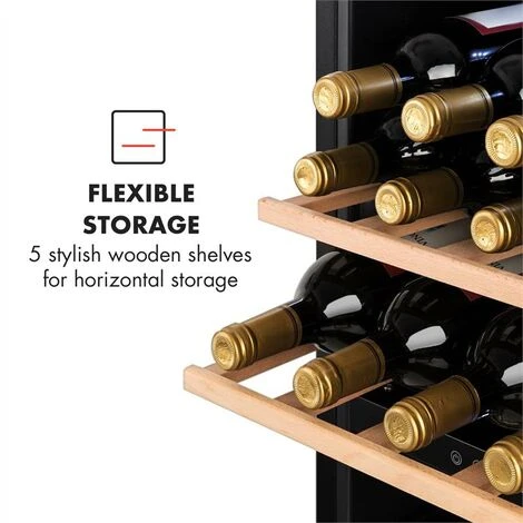 Klarstein Barossa 102 Duo Set Frigo Per Vini 2 Zone 102 Bottiglie Ripiano Per Calici - immagine 4