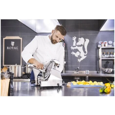 Affettatrice Uso Professionale 230V Lama 22 Cm Potenza 120W Taglio 0-12Mm - immagine 4