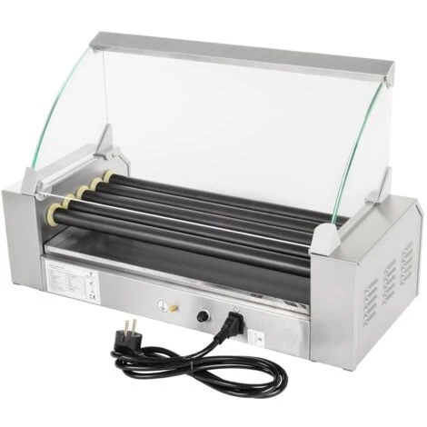 Griglia Hot Dog Macchina Cuoci Wurstel Professionale 5 Tubi Copertura In Teflon - immagine 4