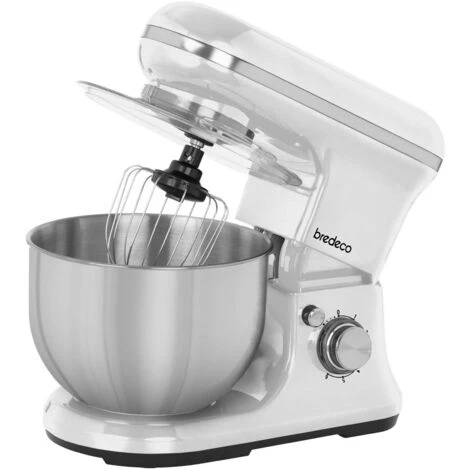 Robot Da Cucina Mixer Planetaria Impastatrice Sbattitore 1.200 W 5 Litri Argento - immagine 2