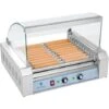 Macchina 11 Rulli Hot-Dog Wurstel Salsicce Hotdog Maker Professional 2 2Kw+Vetro