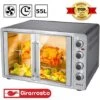Forno Fornetto Elettrico Ventilato 55 Lt 2200 W Luce Doppia Porta Girarrosto