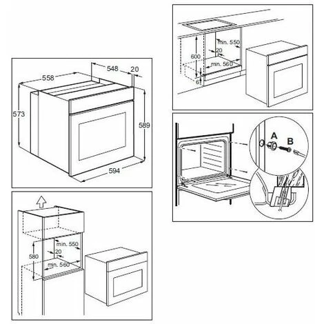 Electrolux FR53X Forno Elettrico Multifunzione Da Incasso Capacita' 70 Litri Classe Energetica A 60 Cm Funzione Pizza Acciaio Inox Antimpronta - immagine 3