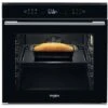 Whirlpool W7 OM4 4S1 P BL Forno Elettrico Multifunzione Da Incasso Pirolitico Capacità 73 Litri Classe Energetica A+ 8 Funzioni Display LCD Tecnologia 6° Senso 60 Cm Nero