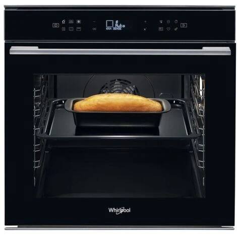 Whirlpool W7 OM4 4S1 P BL Forno Elettrico Multifunzione Da Incasso Pirolitico Capacità 73 Litri Classe Energetica A+ 8 Funzioni Display LCD Tecnologia 6° Senso 60 Cm Nero