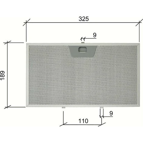 FILTRO CAPPA FABER 133.0018.470 4268962 IN ALLUMINIO 189x325mm F 215