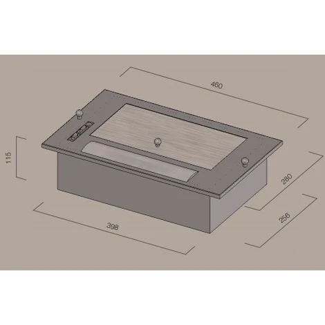 Cappa Gruppo Aspirante INOX Da 40cm 1 Motore Ed 1 Filtro Cappa Alluminio - immagine 2
