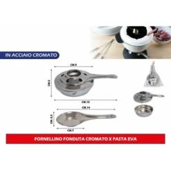 FORNELLINO FONDUTA CROMATO X PASTA EVA