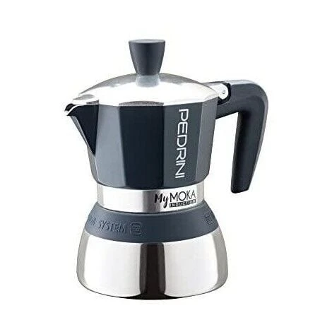 PEDRINI MY MOKA CAFFETTIERA 2 TAZZE INDUZIONE ACCIAIO INOX SILICONE - immagine 2