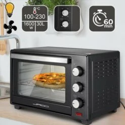 Nova Forno Elettrico 30 L Con 6 Modalità Di Cottura Con Girarrosto Teglia E Griglia
