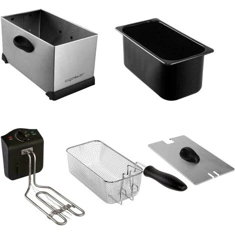 FRIGGITRICE PROFESSIONALE 3 LITRI 2200 W ACCIAIO INOSSIDABILE AIGOSTAR - immagine 3