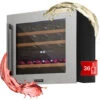 Klarstein Vinsider 36 Frigorifero Per Vini, 2 Zone Di Raffreddamento, 5-22°C, 85l, Acciaio Inossidabile