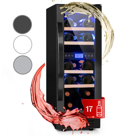 Klarstein Cantinetta-frigo Per Vini Vinovilla 17 Built-In Duo A Due Zone 53l 17 Bott. 3 Colori Anta In Vetro