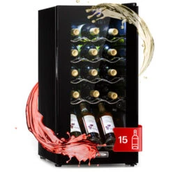 Klarstein Shiraz 15 Slim Uno - Frigorifero Per Vini, 44 L, Pannello Di Controllo Touch, 5-18°C