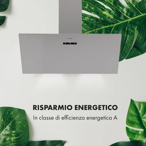 Klarstein Silver Lining 90, Cappa Aspirante, 90 Cm, 568m³/h , EEK A, Acciaio Inox - immagine 3