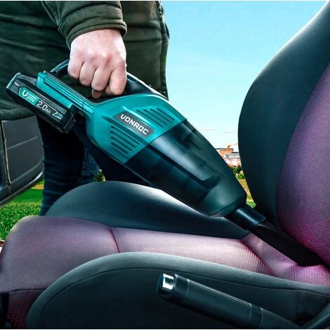 VONROC Potente Aspirabriciole-aspiratore Portatile VPOWER 20V. Include 2 Batterie 2.0Ah, Caricatore, Contenitore Da 0,5 Litri, 3 Ugelli Ed Estensione - immagine 3