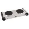 Fornello Elettrico 2 Fuochi Inox 50x29 Cm