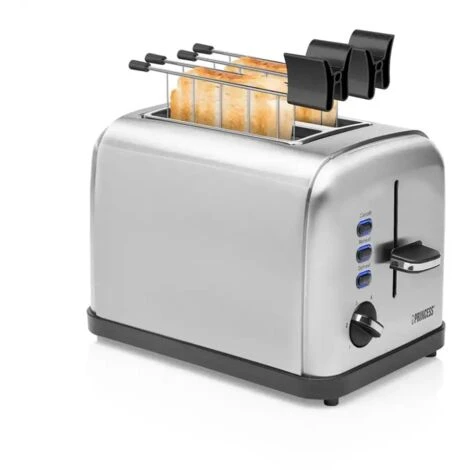 Princess Style Tostapane In Acciaio Design Elegante 2 Vani 850W Campeggio Casa