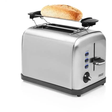 Princess Style Tostapane In Acciaio Design Elegante 2 Vani 850W Campeggio Casa - immagine 2