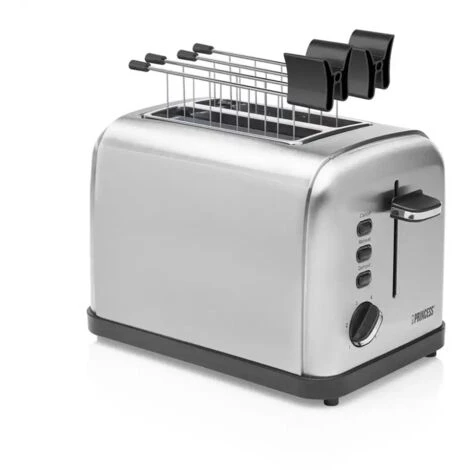 Princess Style Tostapane In Acciaio Design Elegante 2 Vani 850W Campeggio Casa - immagine 4