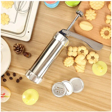 Macchina Sparabiscotti Manuale Pressa Pasta Frolla Biscotti Decora Torte - immagine 2