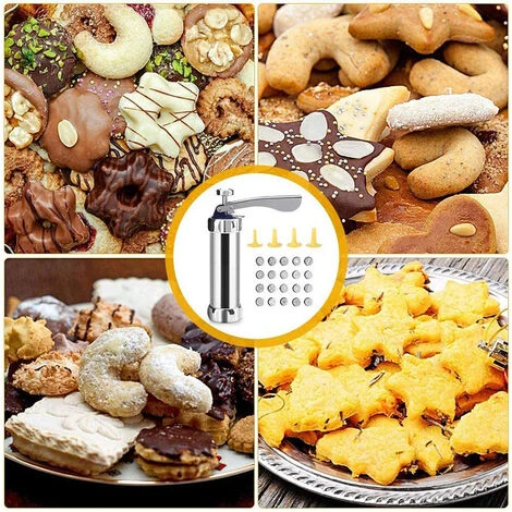 Macchina Sparabiscotti Manuale Pressa Pasta Frolla Biscotti Decora Torte - immagine 3