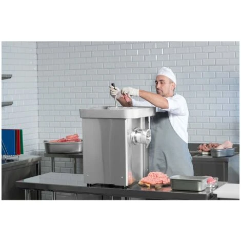 Tritacarne Elettrico Professionale Acciaio Inox Funzionamento Invertito 800kg/h - immagine 4