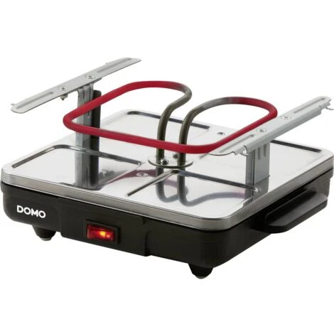 DOMO Just Us DO9147G Raclette Funzione Grill, Rivestimento Antiaderente, Spia Luminosa, 4 Vaschette Nero - immagine 2