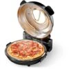 Cuoci Pizza Con Pietra In Ceramica Ø32cm Finestra Trasparente 2 Elementi Riscaldanti Max 400° Timer
