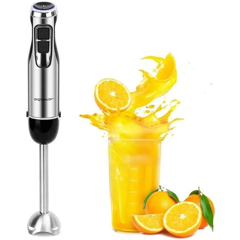 FRULLATORE 1000W FRULLATORI A IMMERSIONE ACCIAIO INOX MINIPIMER MIXER PIÙ DI 6 VELOCITÀ - immagine 2