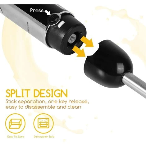 FRULLATORE 1000W FRULLATORI A IMMERSIONE ACCIAIO INOX MINIPIMER MIXER PIÙ DI 6 VELOCITÀ - immagine 3