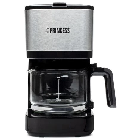 Macchina Caffè Con Filtro Compact 8 600 W 0,75 L Nero Argento Princess - immagine 3