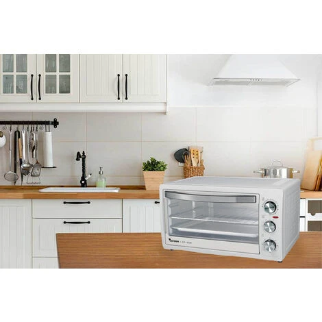 Forno Elettrico 35L 1500W Statico Ventilato Timer Vassoio Griglia Colore Bianco - immagine 2