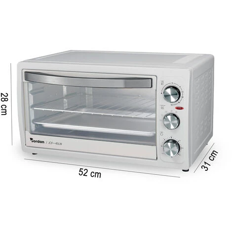 Forno Elettrico 35L 1500W Statico Ventilato Timer Vassoio Griglia Colore Bianco - immagine 4