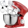 AREBOS Robot Da Cucina 1500W XXL 8 L In Acciaio Inox 6 Gradini Rosso Silenzioso