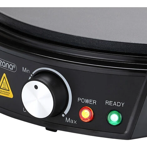 Monzana Crêpesmaker Con Spatola Di Legno Da Distribuzione Massa 1200W BPA Free Antiaderente - immagine 5