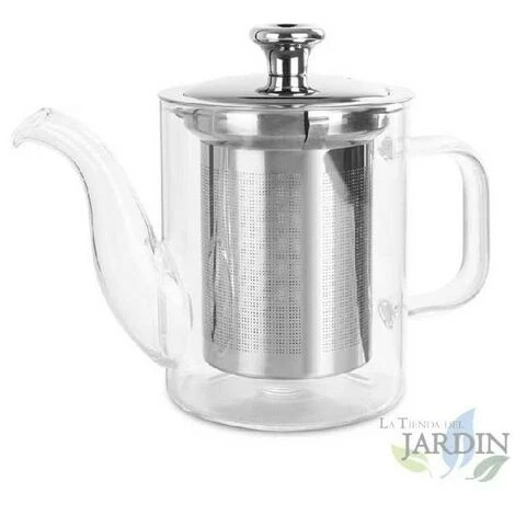 Teiera In Vetro Borosilicato Ad Alta Resistenza Termica. Capacità 400 Ml.