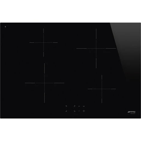 Smeg SI2741D Piano Cottura A Induzione In Vetroceramica Semifilo 4 Zone 75 Cm Touch Control 9 Livelli Di Potenza Nero