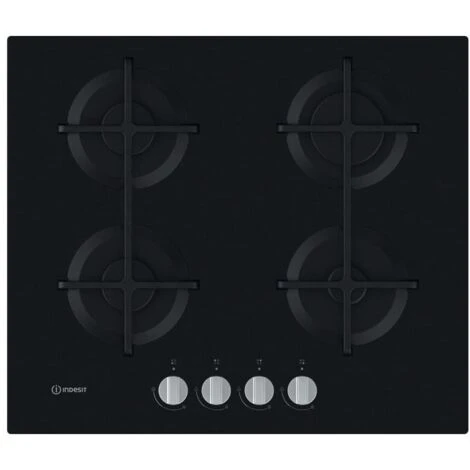 Indesit ING 61T/BK Piano Cottura A Gas 4 Zone Griglietin Ghisa 59 Cm Nero
