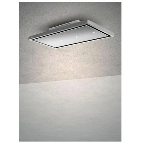 Baraldi 01GEAFFR090ST90 Cappa Da Soffitto GEA Free Classe Energetica A 4 Velocita' Comandi Da Remoto Con Telecomando E Smartphone 90 Cm Inox/Bianco