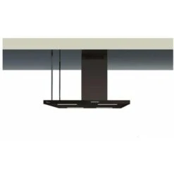 Baraldi 01ELEIS116BLDX80 Cappa A Isola Elea Con Camino A Destra Classe Energetica A 4 Velocita' 116 Cm Nero