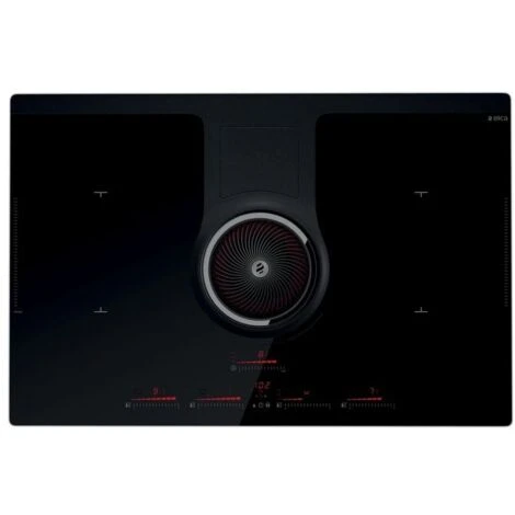 Elica NIKOLATESLA BL/F/830x515 Mix Piano Cottura Aspirante A Induzione Con Cappa Filtrante Integrata 4 Zone 83 Cm Comandi Touch Control 536 M3/h Vetro Nero PRF0120978A