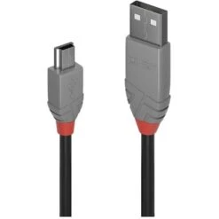 LINDY Cavo USB USB 2.0 Spina USB-A, Spina USB-Mini-B 5.00 M Nero 36725