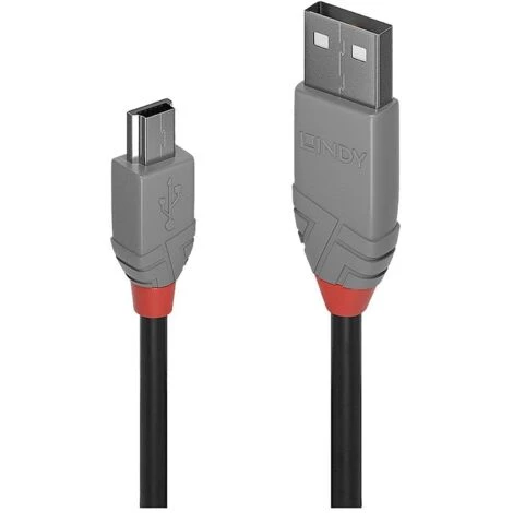 LINDY Cavo USB USB 2.0 Spina USB-A, Spina USB-Mini-B 5.00 M Nero 36725