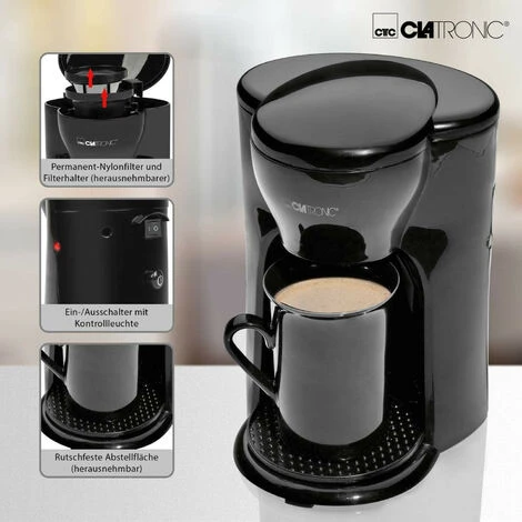Clatronic Macchina Da Caffe Con Tazza In Ceramica 300w KA 3356 - immagine 3