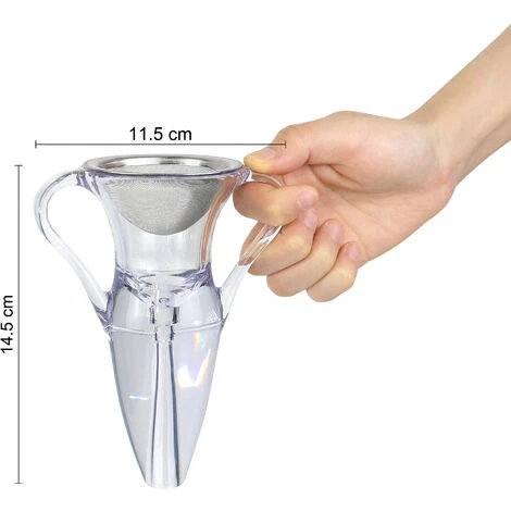 Todeco Decanter Per Vino, Aeratore Vino Rosso - Scatola: Pacco Regalo - Materiale: Acrilico - Con Anse - immagine 2